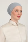Lavender Klimalı Dikişsiz Düz Bone Gri CKL03