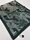 QASHKA Saten İpek Şal Etro Desen LBT0104