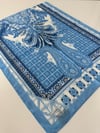 QASHKA Soft Pamuklu Şal Buz Mavisi Serisi LBD1806