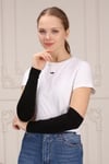 Siyah Düz Kolluk Standart Beden MKK0201