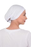 XL (Büyük Beden) Dikişli Düz Bone Beyaz BN0902