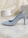Bebe Mavisi Arkası Açık Stiletto 8.5 cm Topuk – Zarif & Rahat Günlük/Özel Gün Ayakkabı