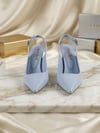 Bebe Mavisi Arkası Açık Stiletto 8.5 cm Topuk – Zarif & Rahat Günlük/Özel Gün Ayakkabı