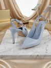 Bebe Mavisi Arkası Açık Stiletto 8.5 cm Topuk – Zarif & Rahat Günlük/Özel Gün Ayakkabı
