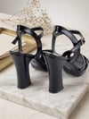 Siyah Renkli Platform Topuklu Sandalet 11.5 cm – 2 cm Platform Şık & Davet Ayakkabısı