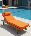 Başlıklı Sirella UV Dayanıklı Lüks Şezlong Minderi 10 cm. ( Fitilli )