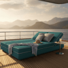 Yat İçin Duble SUNBED SİRELLA Kumaşlı ( SET )