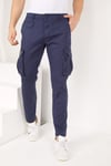 Lacivert Gabardin Kargo Pantolon