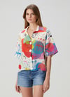 Cherry Silk Shirt (pink button set)