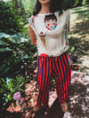 circus blouse silk boat neck