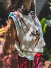circus blouse silk boat neck