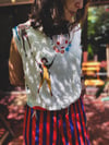 circus blouse silk boat neck