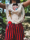 circus blouse silk boat neck
