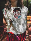 circus blouse silk boat neck