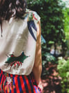 circus blouse silk boat neck