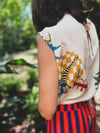 circus blouse silk boat neck
