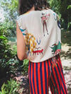 circus blouse silk boat neck