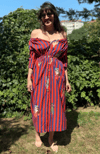 Striped Red Dress