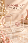 PEMBE KULPLU KALPLİ CAM BARDAK