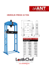 ANT 15 Ton Hidrolik Press