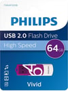 PHILIPS FM64FD05B/00 64 GB Vivid USB2.0 Bellek Mor/Beyaz