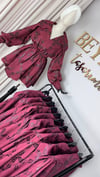 Bordo Işıltı Tasarım Ceket