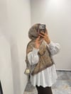 Kahve Etnik Desenli Şal