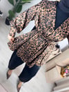Kahve İpek Floş Leopar