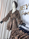 Kahve İpek Floş Leopar