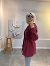 BORDO GABARDİN CEKET