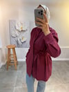 BORDO GABARDİN CEKET