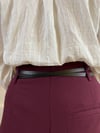 BORDO KEMERLİ PALAZZO PANTOLON 