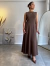 KAHVE KOLSUZ ELBİSE STOK KODU 3301