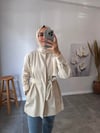 KREM GABARDİN CEKET