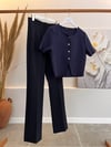 LACİVERT CROP TRİKO