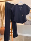 LACİVERT KLASİK CROP YELEK