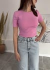 PEMBE CROP TİŞÖRT 