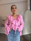 PEMBE FIRFIRLI BLUZ STOK KODU 3110