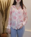 PEMBE ORGANZE DESENLİ TÜL GÖMLEK