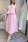PEMBE PİLELİ ETEK STOK KODU 3100
