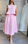 PEMBE PİLELİ ETEK STOK KODU 3100