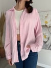 PEMBE TRANSPARAN GÖMLEK 
