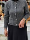 PULLU SİMLİ DÜĞMELİ TRİKO HIRKA FÜME 3982