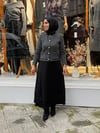 PULLU SİMLİ DÜĞMELİ TRİKO HIRKA FÜME 3982