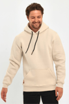 3 İplik Bej Oversize Unısex Şardonlu Sweatshirt