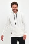 3 İplik Beyaz Oversize Unısex Şardonlu Sweatshirt
