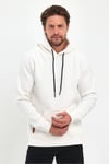 3 İplik Beyaz Oversize Unısex Şardonlu Sweatshirt