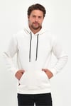 3 İplik Beyaz Oversize Unısex Şardonlu Sweatshirt