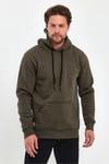 3 İplik Haki Oversize Unısex Şardonlu Sweatshirt