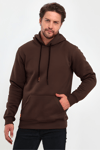 3 İplik Kahverengi Oversize Unısex Şardonlu Sweatshirt